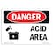 Signmission Safety Sign, OSHA Danger, 7" Height, 10" Width, Acid Area, Landscape OS-DS-D-710-L-1990 - alternate 1